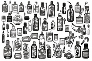 ship in a bottle tattoo idea