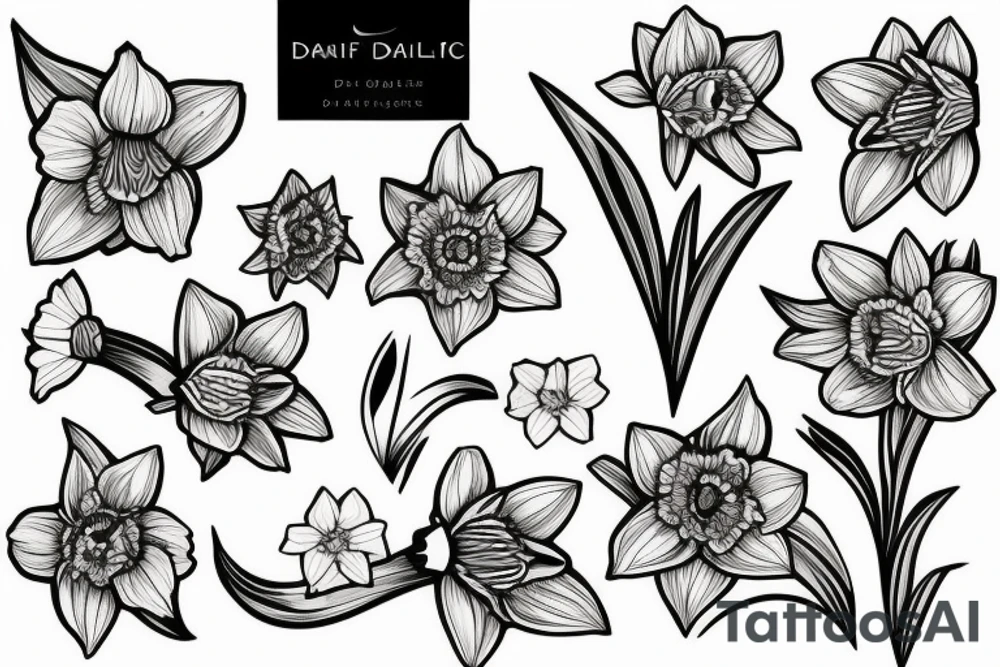Daffodil tattoo idea
