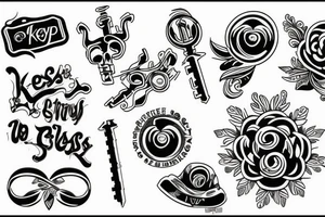 crossed keys tattoo idea