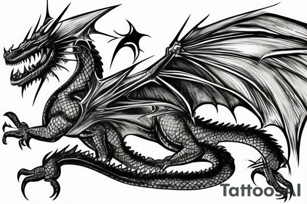Dacians Draco dragon, not so scary, but nice to watch tattoo idea