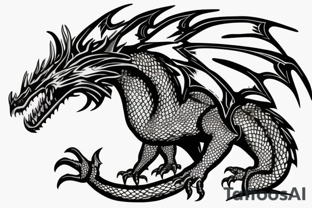Dacians Draco dragon, not so scary, but nice to watch tattoo idea