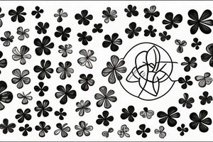 Four leaf clover with 33 tattoo idea