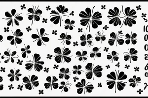 Four leaf clover with number 33 tattoo idea