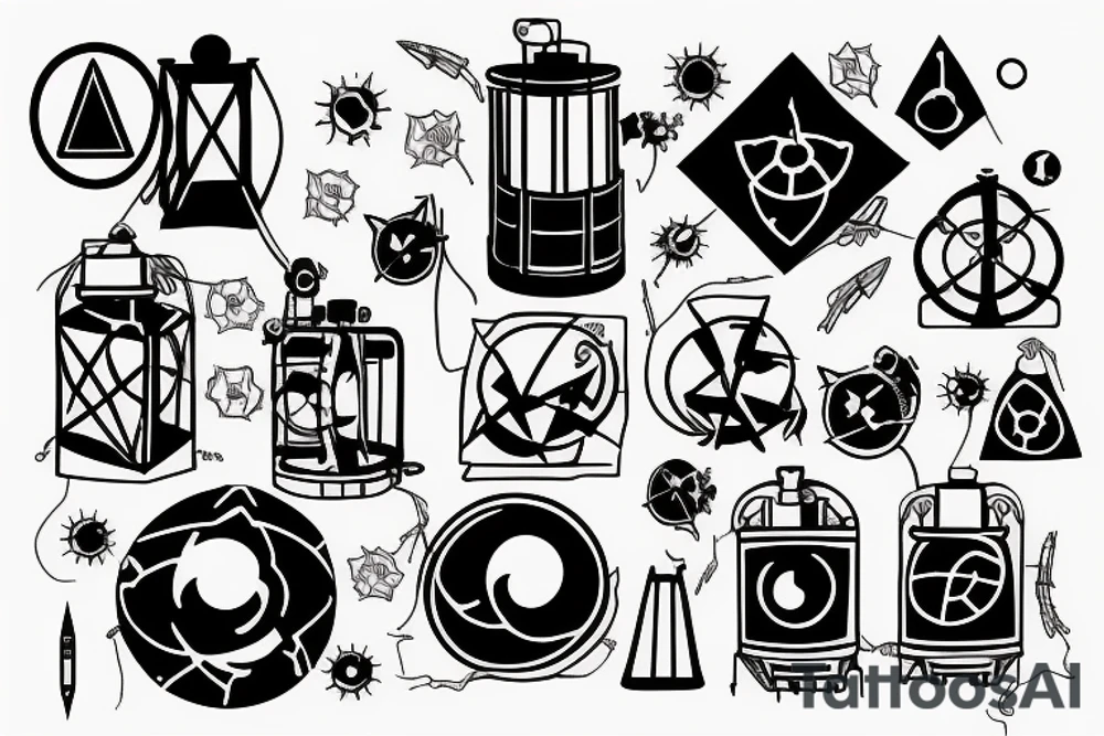 a radioactive lantern tattoo idea