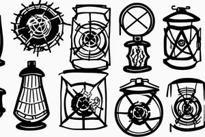 a radioactive lantern tattoo idea