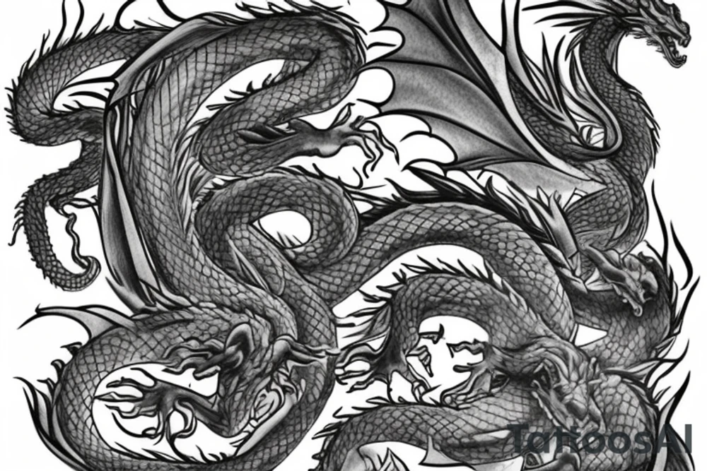 I am street smart , willing to die for the ones that i love sometimes it gets me hurt but i would still do it , i dont give a shit about anyone except the people i love , portray all these in the form of a dragon sletch tattoo idea