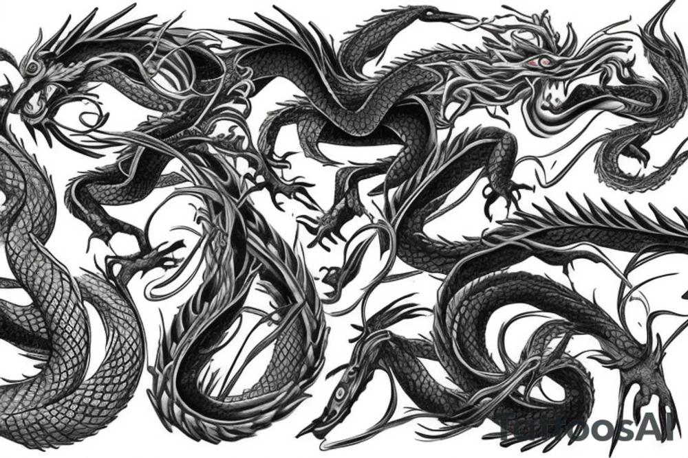 I am street smart , willing to die for the ones that i love sometimes it gets me hurt but i would still do it , i dont give a shit about anyone except the people i love , portray all these in the form of a dragon sletch tattoo idea