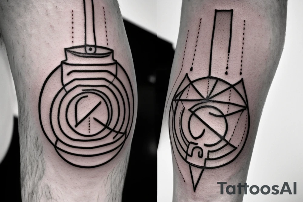 a radioactive lantern as a logo tattoo idea