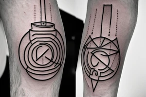 a radioactive lantern as a logo tattoo idea