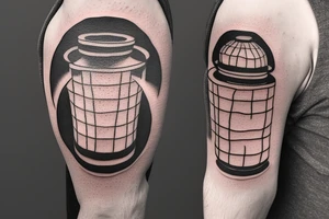 a radioactive lantern as a logo tattoo idea