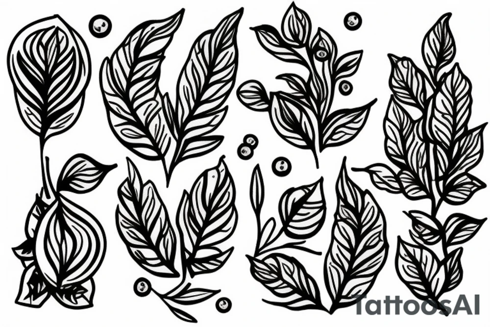 blueberry branch tattoo idea