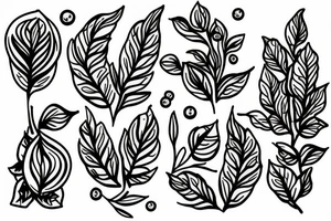 blueberry branch tattoo idea