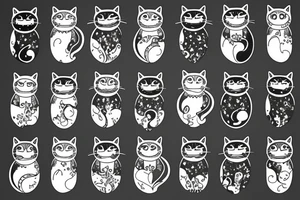 Cat standing on Earth tattoo idea