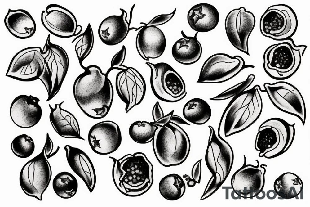 blueberries tattoo idea