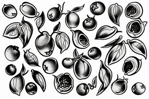 blueberries tattoo idea