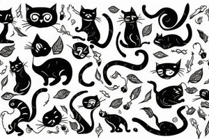Cat standing on Earth tattoo idea