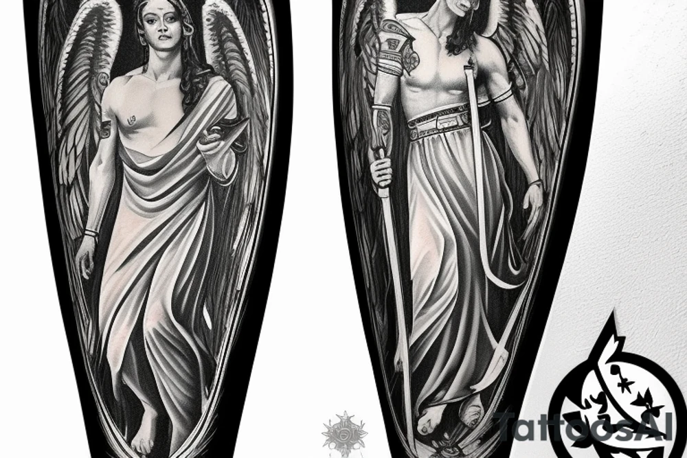 st michael the archangel tattoo idea