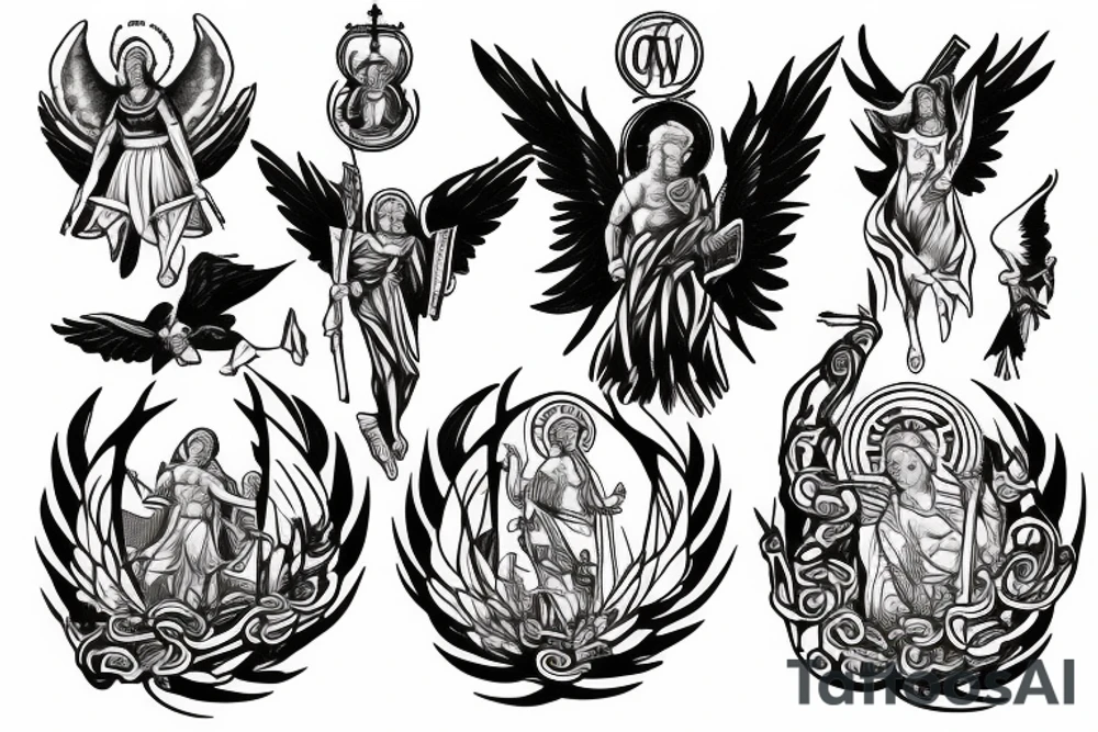 st michael the archangel tattoo idea