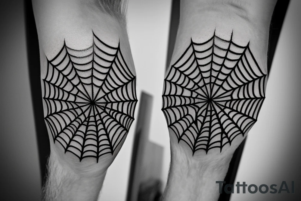 spider web on the elbow in the form of a circle skinhead tattoo tattoo idea