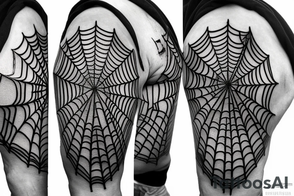 spider web on the elbow in the form of a circle skinhead tattoo tattoo idea