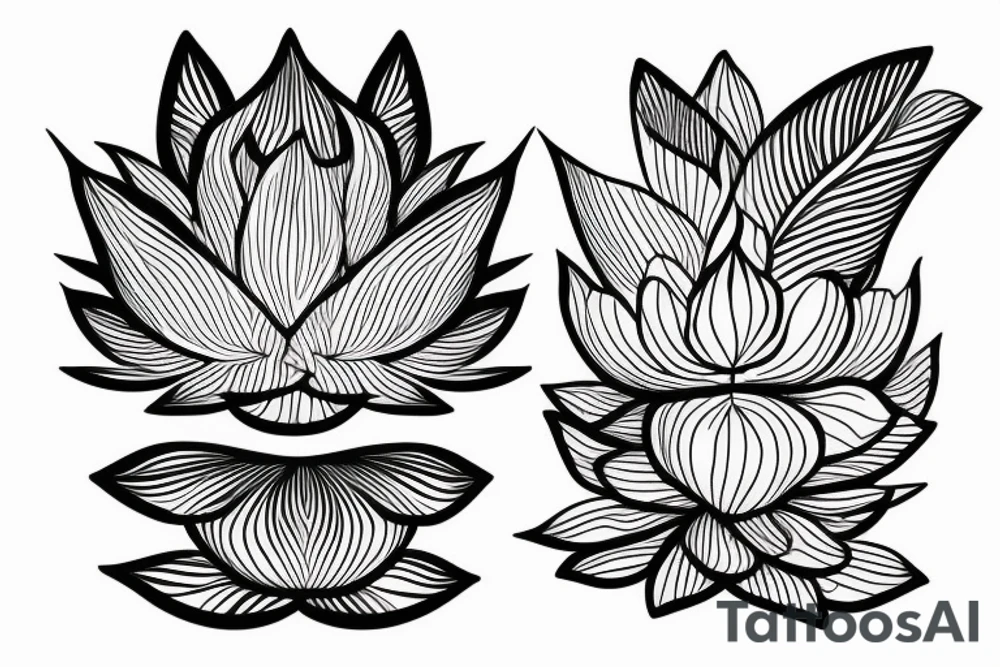 Lotus flower tattoo idea