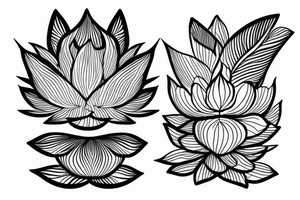 Lotus flower tattoo idea