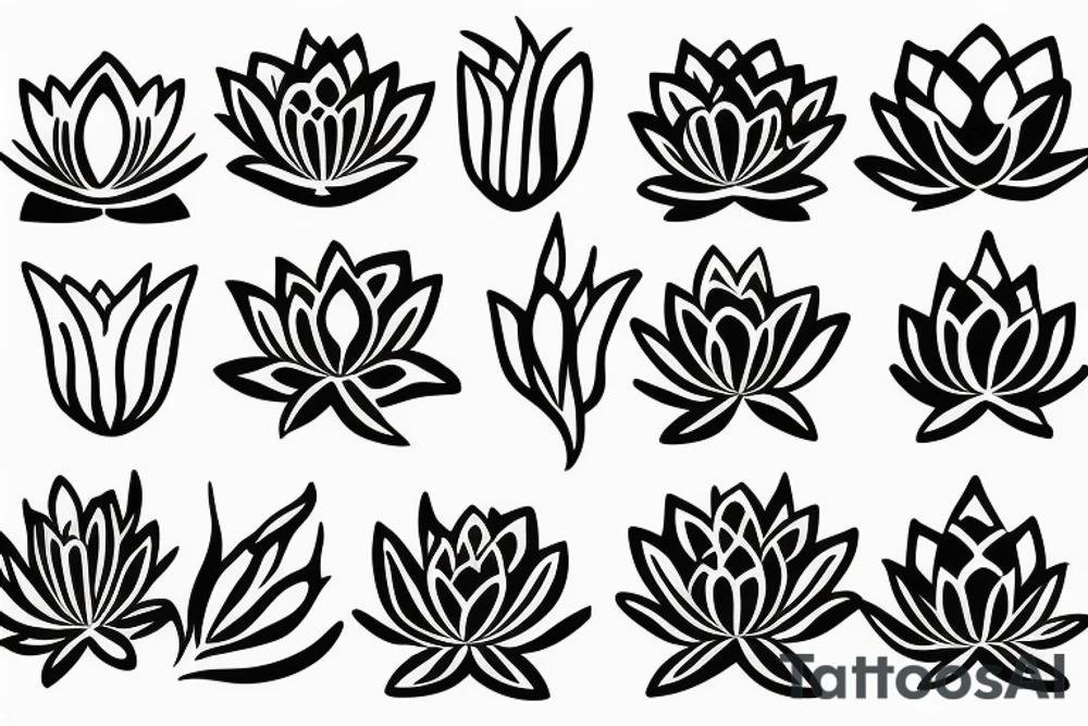 Lotus flower tattoo idea
