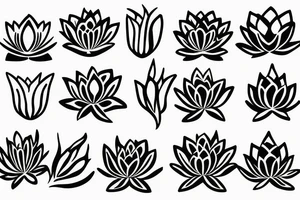 Lotus flower tattoo idea