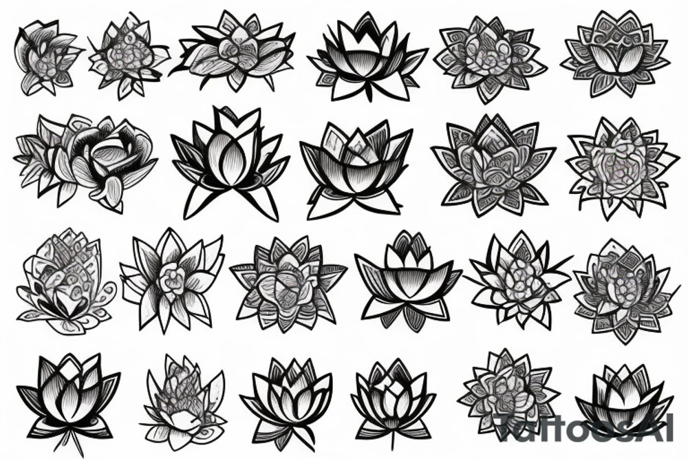 Lotus flower tattoo idea