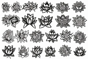 Lotus flower tattoo idea