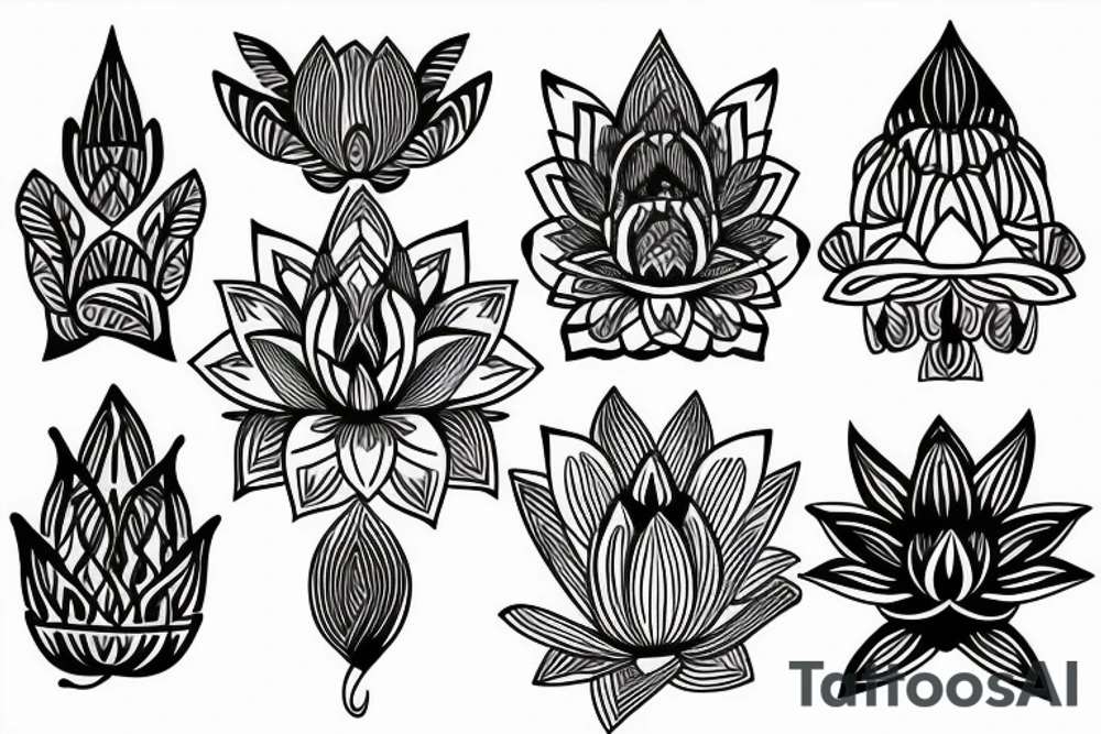 Lotus flower tattoo idea