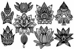 Lotus flower tattoo idea