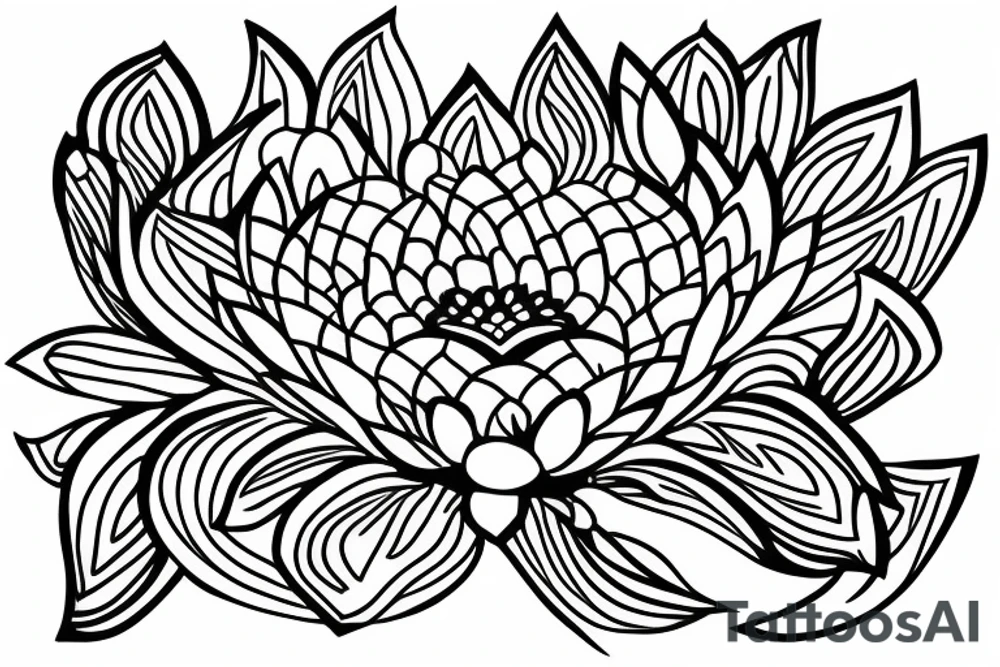 Lotus flower tattoo idea
