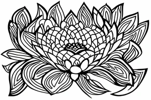 Lotus flower tattoo idea