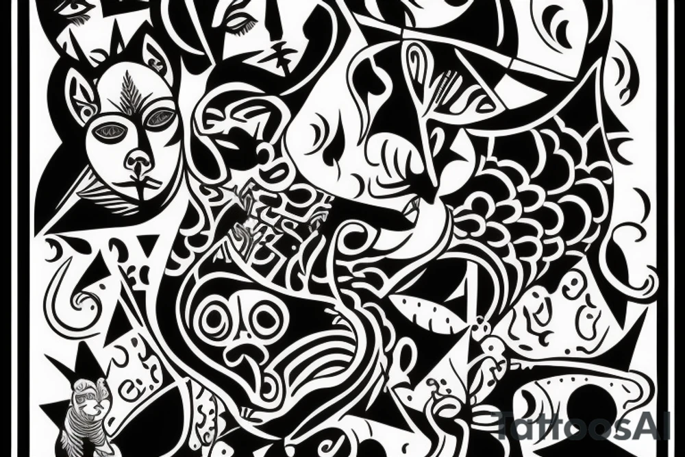 Gato negro tattoo idea