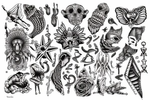 Cadena de ADN vertical en la columna vertebral tattoo idea