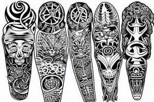Cadena de ADN vertical en la columna vertebral tattoo idea
