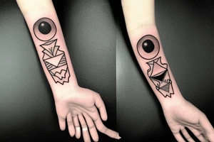 Armband tattoo with eyes tattoo idea