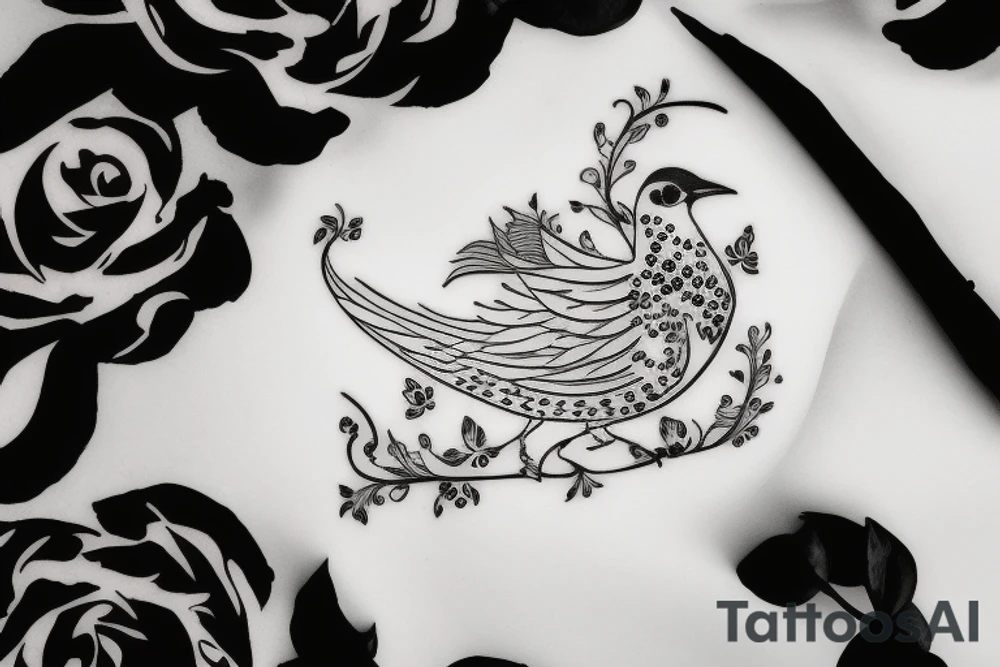 Sibling tattoo with a thrush incorporated tattoo idea