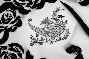 Sibling tattoo with a thrush incorporated tattoo idea