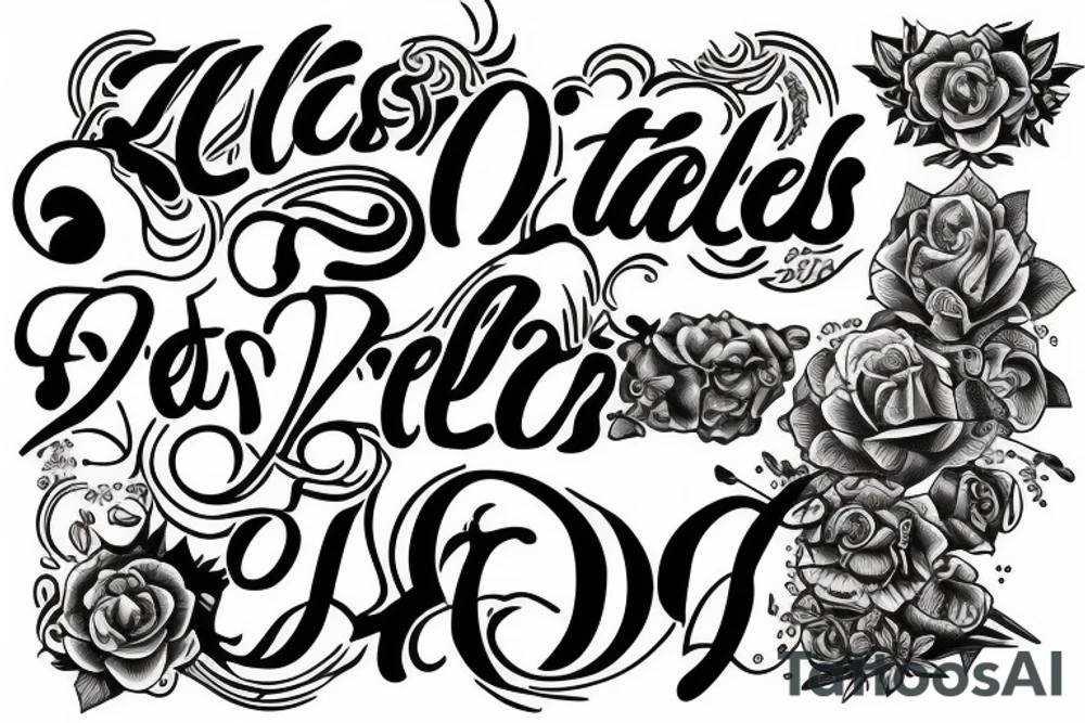 Letters JJ and DD tattoo idea