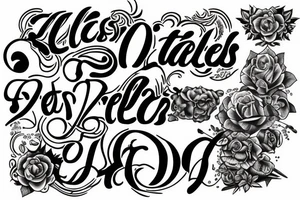 Letters JJ and DD tattoo idea