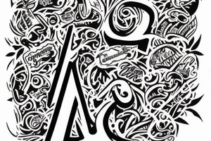 I need a tattoo that has the letters “JJ” and “DD” tattoo idea