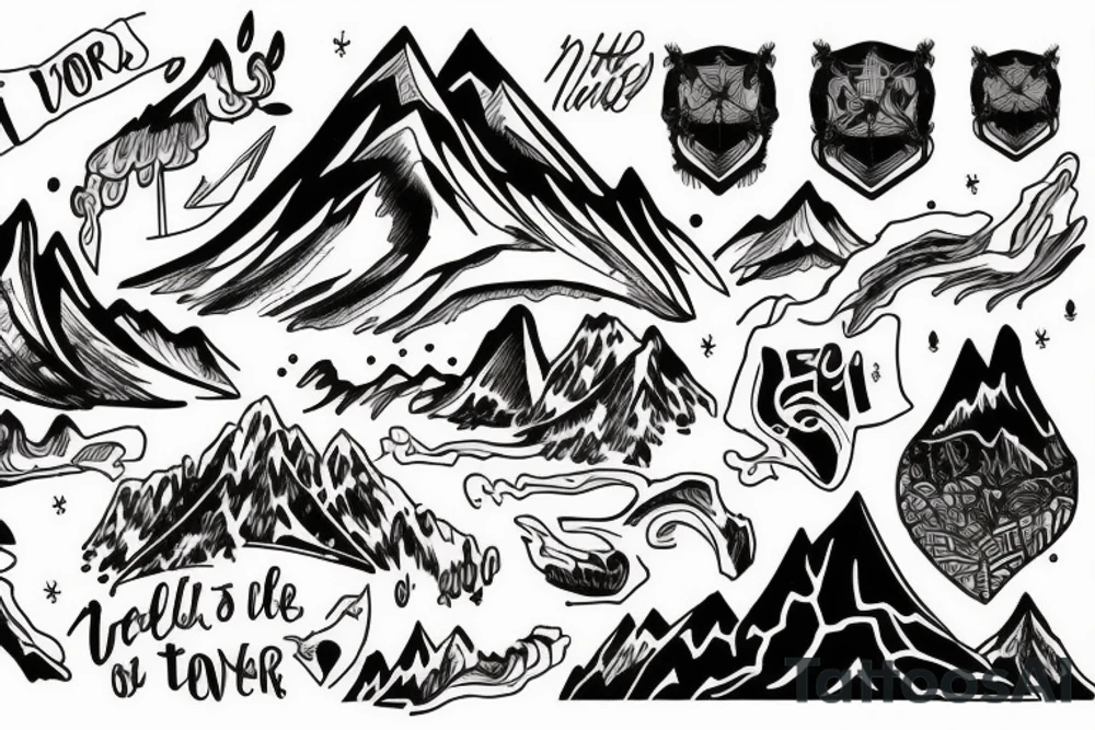 Till it’s over Mountain tattoo idea