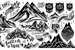 Till it’s over Mountain tattoo idea