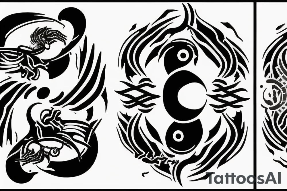 Scorpio yin and Yang symbol tattoo idea