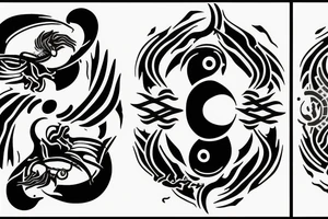 Scorpio yin and Yang symbol tattoo idea