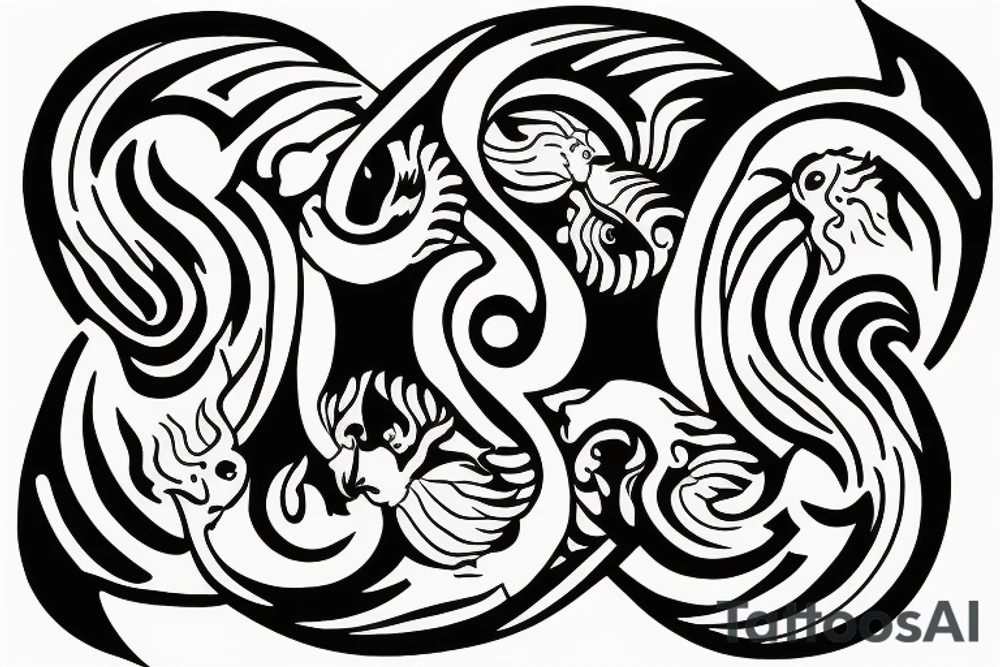 Scorpio yin and Yang symbol tattoo idea