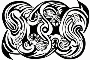 Scorpio yin and Yang symbol tattoo idea