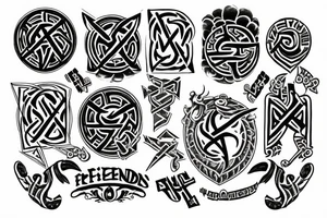 Friendship, norse runes tattoo idea